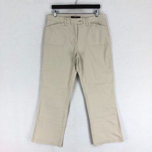 Bill Blass VTG Women's Size 14 Beige Khaki Cotton Blend Stretch Casual Pants
